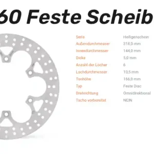 Beliebt Moto-Master Bremsscheibe Halo-Serie vorn passend für Honda / Triumph - 110560