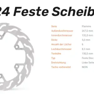 Online Kaufen Moto-Master Bremsscheibe Flame-Serie vorne passend für Yamaha - 110324