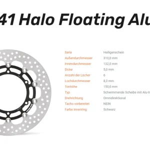 Aktuell Moto-Master Bremsscheibe Flame Floating Alu-Disc vorne passend für Yamaha - 112141
