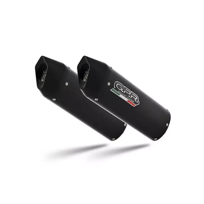 GPR Furore Evo4 Nero Auspuff passend für Royal Enfield Continental 650 2019-2020 Kostenfreie Lieferung