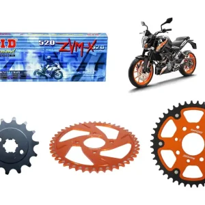 Versand Am Gleichen Tag DID Kettensatz passend für KTM Duke 125 4T /ABS Bj 11 bis 13 mit DID520ZVM-X Kette