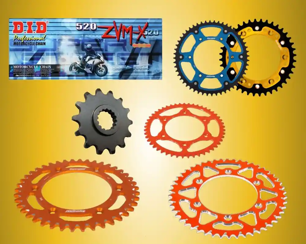 DID Kettensatz passend für KTM 660 Rally Bj 00 bis 04 mit DID520ZVMX Kette Preiswert