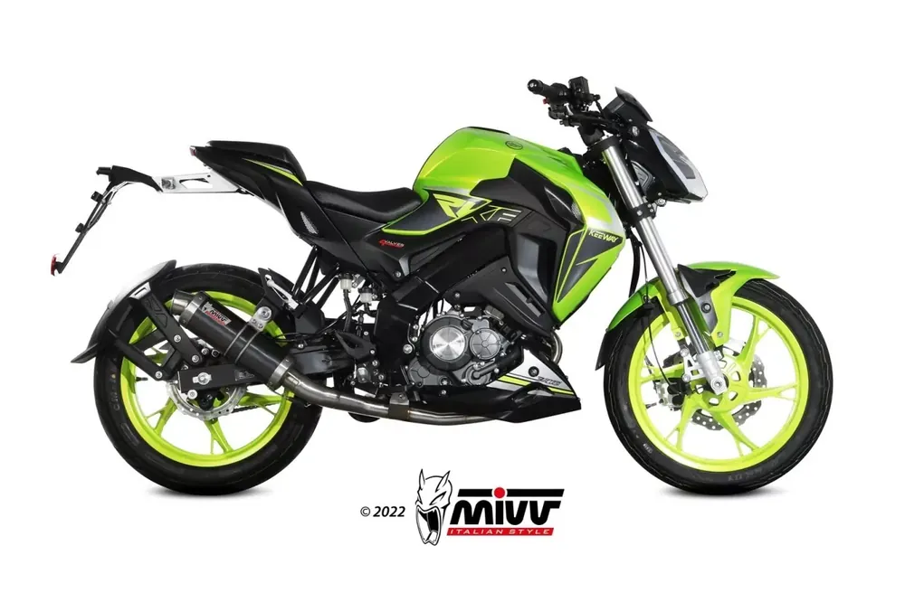 MIVV Komplettanlage GP Edelstahl Schwarz passend für KEEWAY RKF 125 21-23 Abverkauf