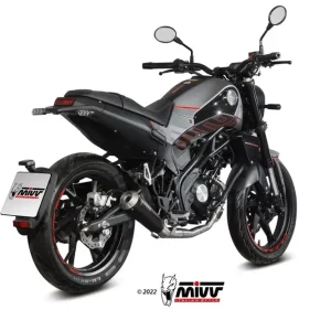 MIVV X-M1 Endschalldämpfer Edelstahl Schwarz passend für Benelli Leoncino 125 Neuheit