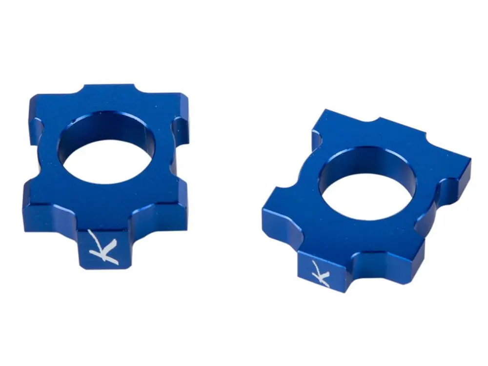 Kite Kettenspanner Achsbacken Hinterachse passend für Yamaha blau Direktkauf