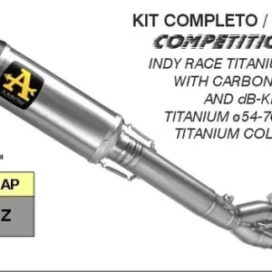 Arrow COMPETITION EVO-2 Full Titan-Komplettanlage passend für Kawasaki ZX-10R/RR 21-22 Sonderaktion