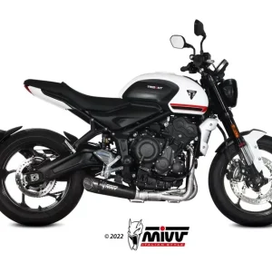 Neuheit MIVV X-M5 Komplettanlage Edelstahl Schwarz passend für Triumph Trident 660