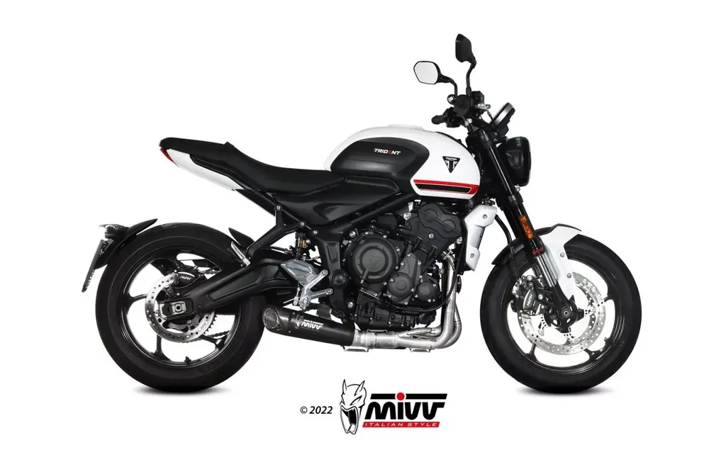 Neuheit MIVV X-M5 Komplettanlage Edelstahl Schwarz passend für Triumph Trident 660