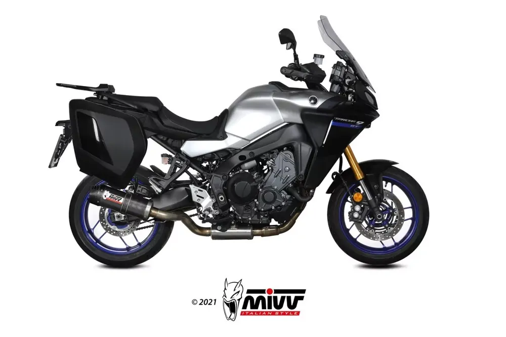 MIVV Oval Carbon Auspuff passend für YAMAHA Tracer 9/GT 2021 Günstig