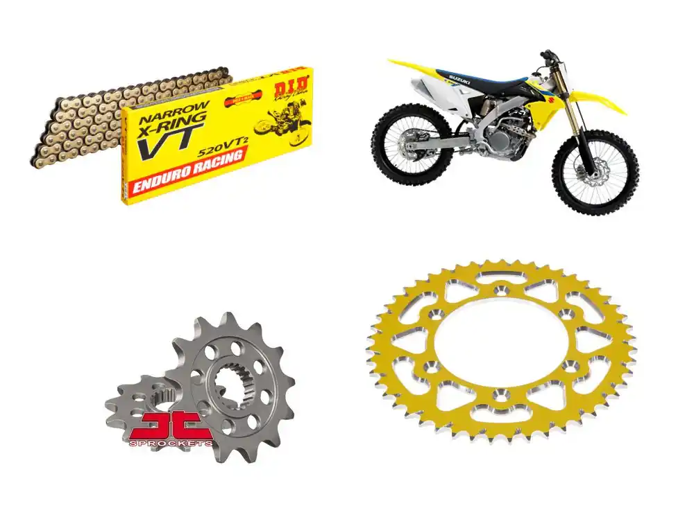 DID Kettensatz passend für Suzuki RM-Z 450 ab Bj 13 mit DID520 diverse Kette Preiswert