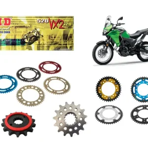 Abverkauf DID Kettensatz passend für Kawasaki KLE300 Versys X / ABS Bj 17 bis 23 mit DID520 diverse Kette