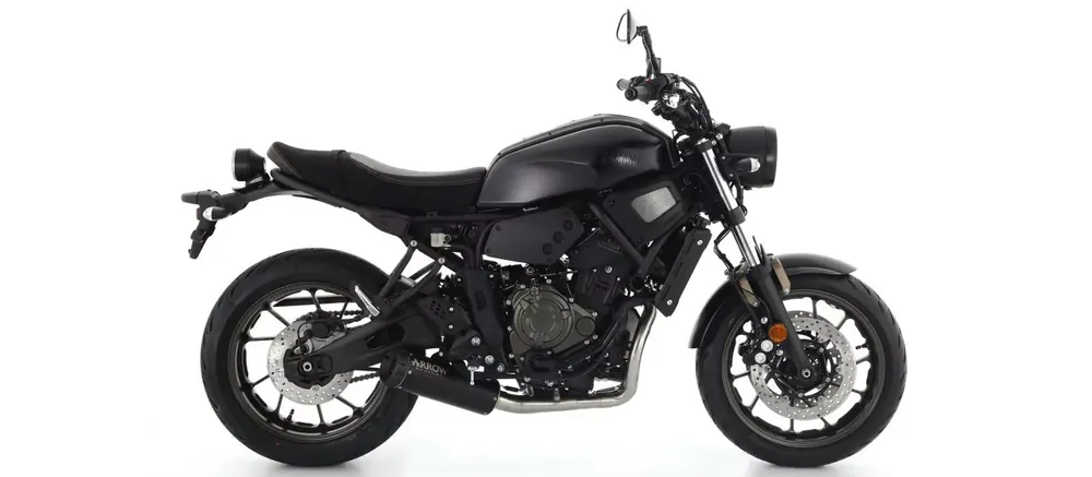 Arrow Rebel Endschalldämpfer Edelstahl Schwarz passend für Yamaha XSR 700 Versand Am Gleichen Tag