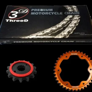 Preisknaller 3D ThreeD Kettensatz passend für KTM Super Duke 1290 R ABS (Bj.16-) 3D 525Z - weltstärkste Kette ink