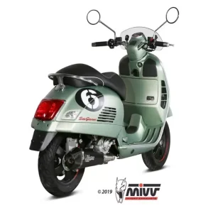 MIVV Delta Race Endschalldämpfer Edelstahl Schwarz passend für Vespa GTS 300 Top-Angebot