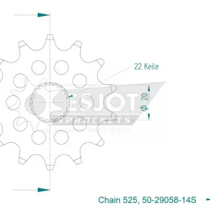 Begrenztes Angebot Ritzel 14 Zähne passend für Benelli Imperale 400 (525)