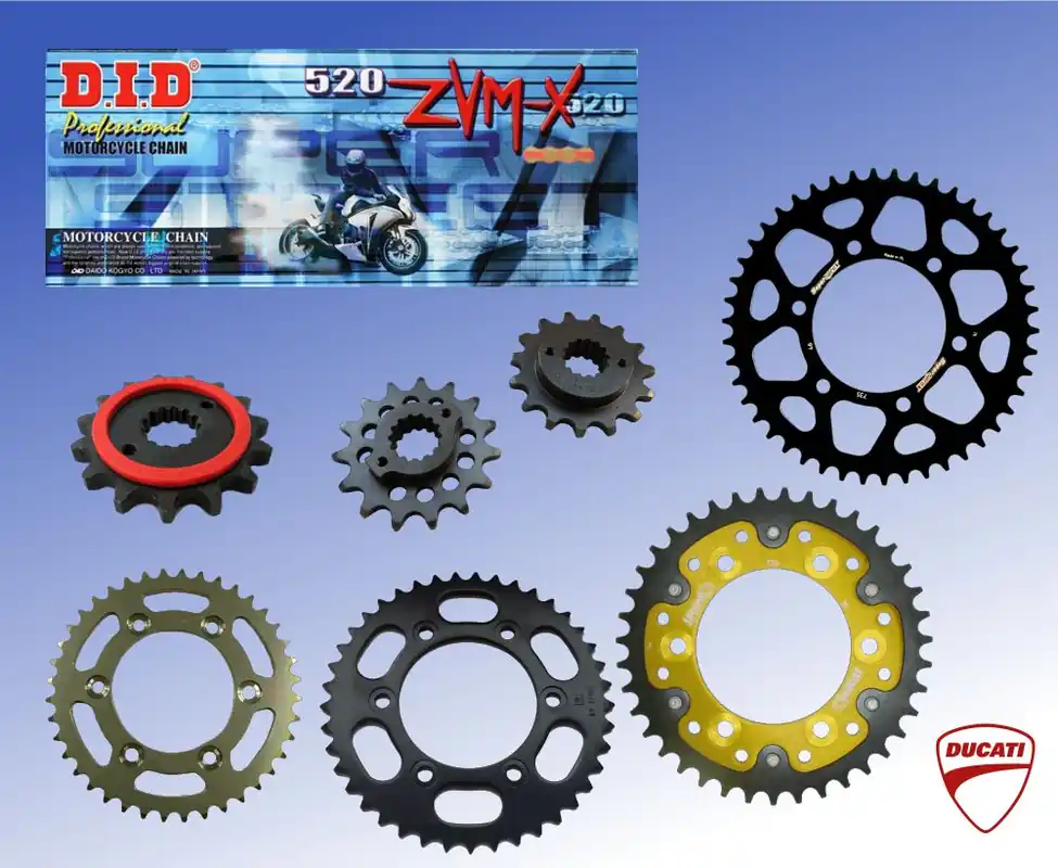 Jetzt Kaufen DID Kettensatz passend für Ducati 851 SP3 / Sport Production Bj 91 bis 92 mit DID520ZVM-X Kette Stah