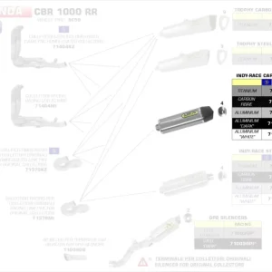 Arrow Indy-Race Titan Endschalldämpfer passend für Honda CBR 1000 RR 08-16 Nur Heute