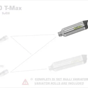 Ausverkauf Arrow Street Thunder Titan Endschalldämpfer passend für Yamaha TMAX 530