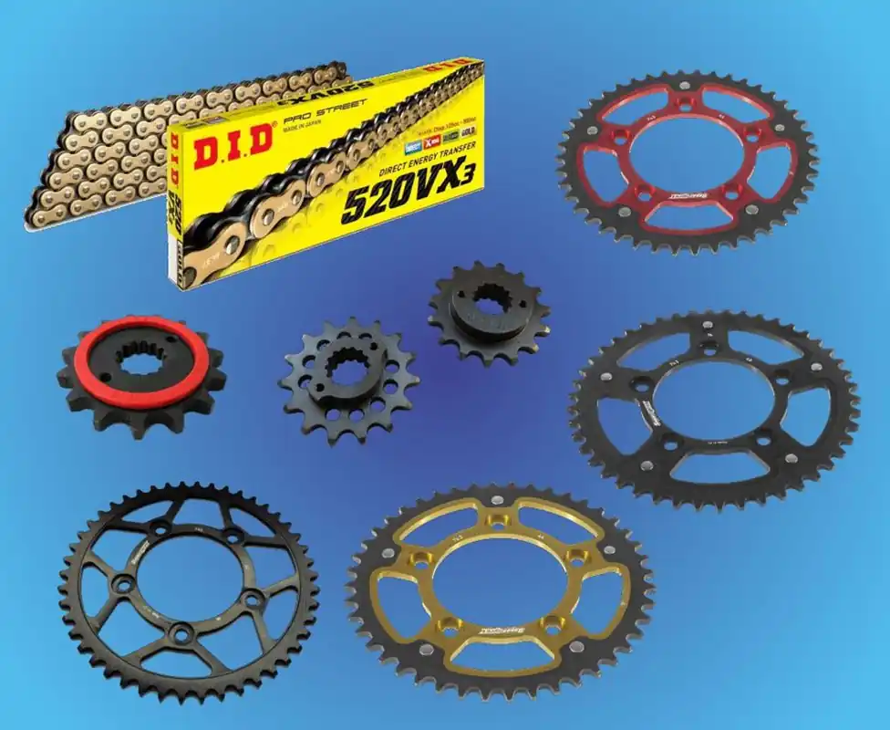 DID Kettensatz passend für Ducati Monster 937 / Monster+ ab Bj 21 mit DID520VX3 Kette Neue Ware