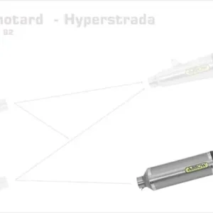 Neu Arrow Race-Tech Carbon Endschalldämpfer passend für Ducati Hypermotard/Hyperstrada