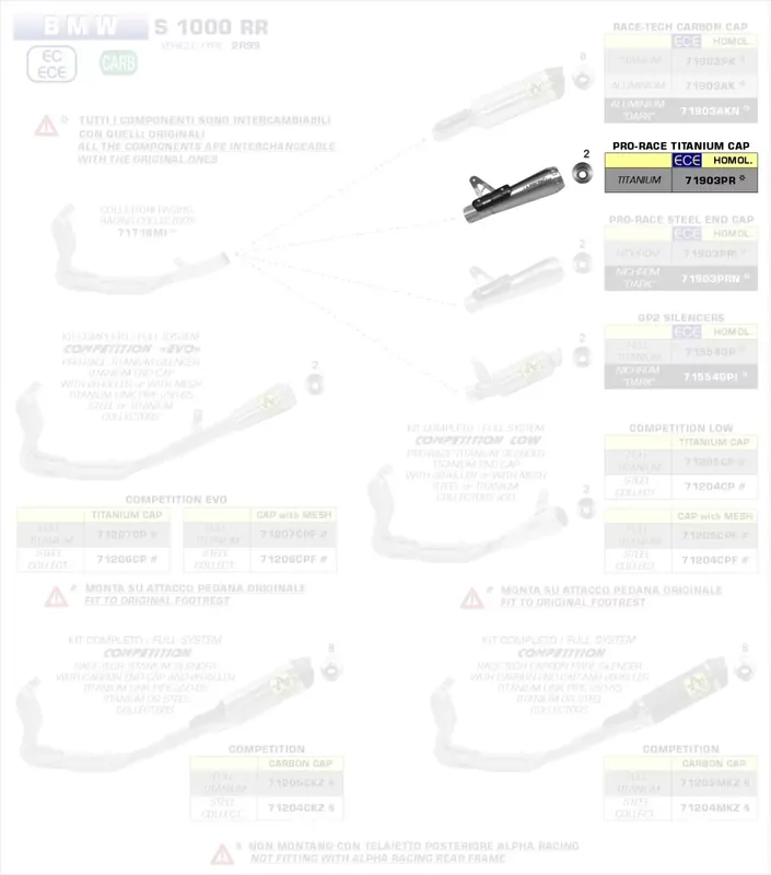 Bestseller Arrow Pro-Race Titan Endschalldämpfer passend für BMW S 1000 RR 2019-2020
