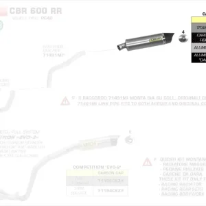 Arrow Indy-Race Titan Endschalldämpfer passend für Honda CBR 600 RR PC40 Direktkauf