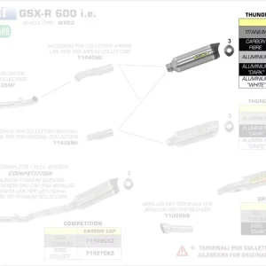 Arrow Endschalldämpfer Thunder Carbon passend für Suzuki GSX-R 600/750 Rabatt