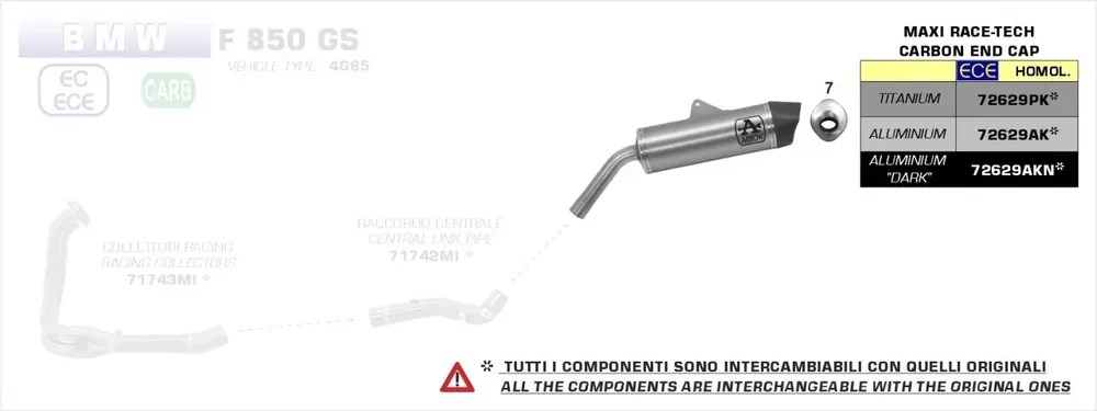 Arrow Maxi Race-Tech Endschalldämpfer passend für BMW F 850 GS 15-20 Jetzt Bestellen