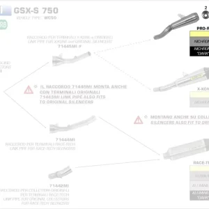 Schnäppchen Arrow Pro-Race Nichrom Dark Endschalldämpfer passend für Suzuki GSX-S 750