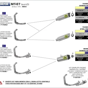 Abverkauf Arrow Works Titan Endschalldämpfer passend für Yamaha Tracer 700