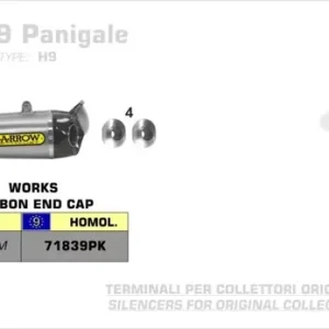 Bestseller Arrow Endschalldämpfer Titanium Works Titan passend für Ducati 1299 Panigale 15-16