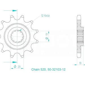 Versand Am Gleichen Tag Ritzel Stahl CNC 12 13 Zähne (520) passend für Husqvarna CR125 / WR125 ab 1998