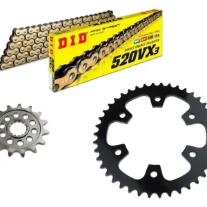 DID Kettensatz passend für Royal Enfield 350 Classic ABS (Bj.21-) DID520 Kette Sonderangebot