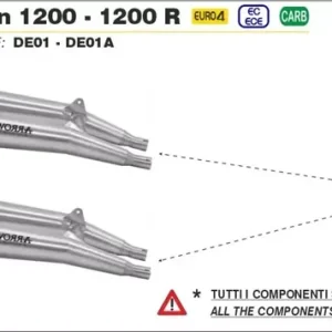 Saisonangebot ARROW Pro-Racing Edelstahl Dark Endschalldämpfer passend für Triumph Thruxton / Speed Twin 1200