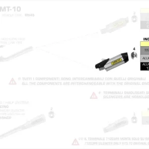 Direkt Vom Hersteller Arrow Works Titan Endschalldämpfer passend für Yamaha MT-10 16-19