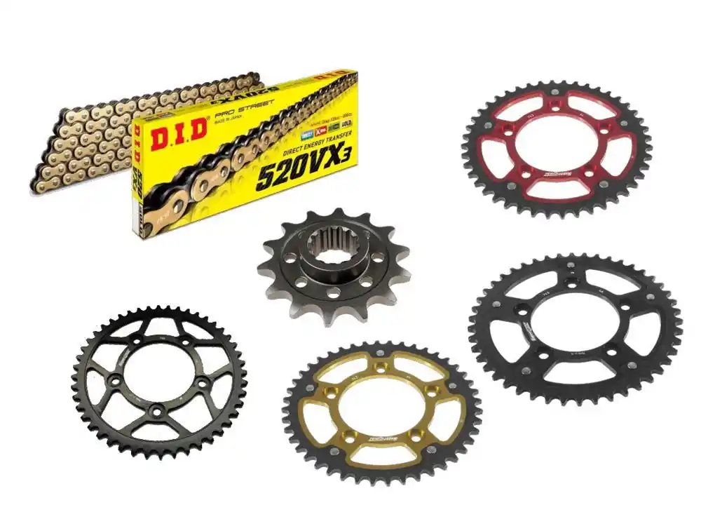 DID Kettensatz passend für Ducati 1100 Scrambler ABS ab Bj 18 mit DID520VX3 Kette Nur Heute