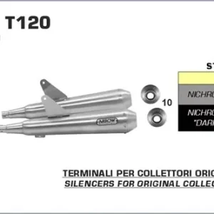 Arrow Pro-Racing Endschalldämpfer passend für Triumph Bonneville T100/T120 Neu