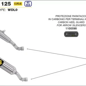 Arrow Thunder Aluminium Endschalldämpfer passend für Suzuki GSX-S 125 Direktkauf