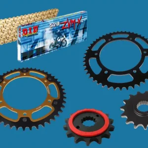 DID Kettensatz passend für Aprilia Moto 6.5 Bj 95 bis 02 mit DID520ZVM-X Kette Stahl Stealth Sichere Zahlung