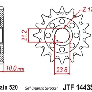 Knallerangebot Kettenritzel 12 13 14 Zähne Schlammnut (520) passend für Suzuki RM-Z 450 ab 2013