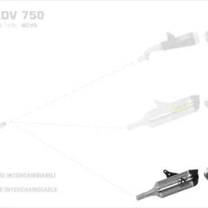 Markenprodukt Arrow Race Tech Aluminium kurzer Endschalldämpfer passend für Honda X-ADV 750 17-23