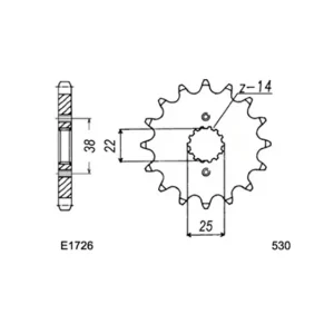 Sofort Bestellen Ritzel Stahl CNC 14 15 Zähne (520) passend für Cagiva 750 Elefant