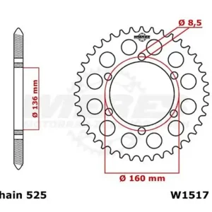 Kettenrad Stahl 41 Zähne (525) passend für Sachs 650 Roadster Wochenendangebot