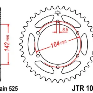 Sale Kettenrad Alu 44 45 46 47 Zähne (525) passend für Hyosung