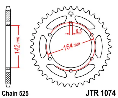 Sale Kettenrad Alu 44 45 46 47 Zähne (525) passend für Hyosung