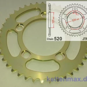 Kettenrad Aluminium passend für KTM RC8 LC8 Umbau Teilung 520 - 34 bis 43 Zähne Top-Seller