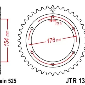 Kostenfreie Lieferung Kettenrad Stahl CNC 43 44 Zähne (525) passend für Honda VFR800 Crossrunner Interceptor CB1000RA