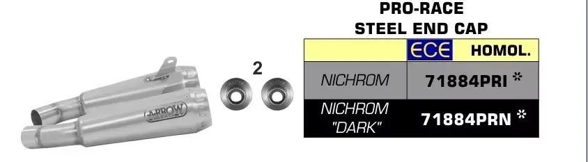 Arrow Pro-Race Edelstahl Schwarz passend für Ducati Scrambler 1100 18-19 Neuheit