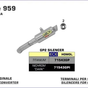 Arrow Pro-Race Endschalldämpfer Edelstahl Schwarz passend für Ducati 959 Panigale 16-19 Beliebt
