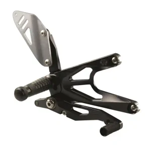 Begrenztes Angebot Gilles Fussrastenanlage FXR-Y02 schwarz passend für Yamaha YZF-R6 RJ15 (Bj.08-16) mit Teilegutachten